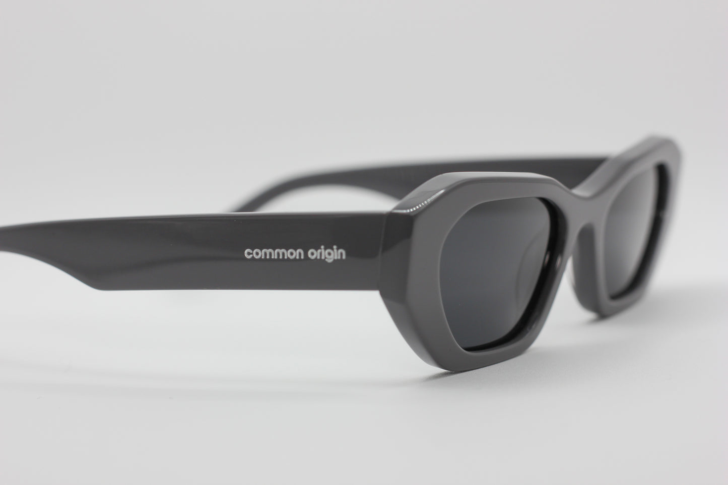 Gray Cateye Sunglasses Right Side View