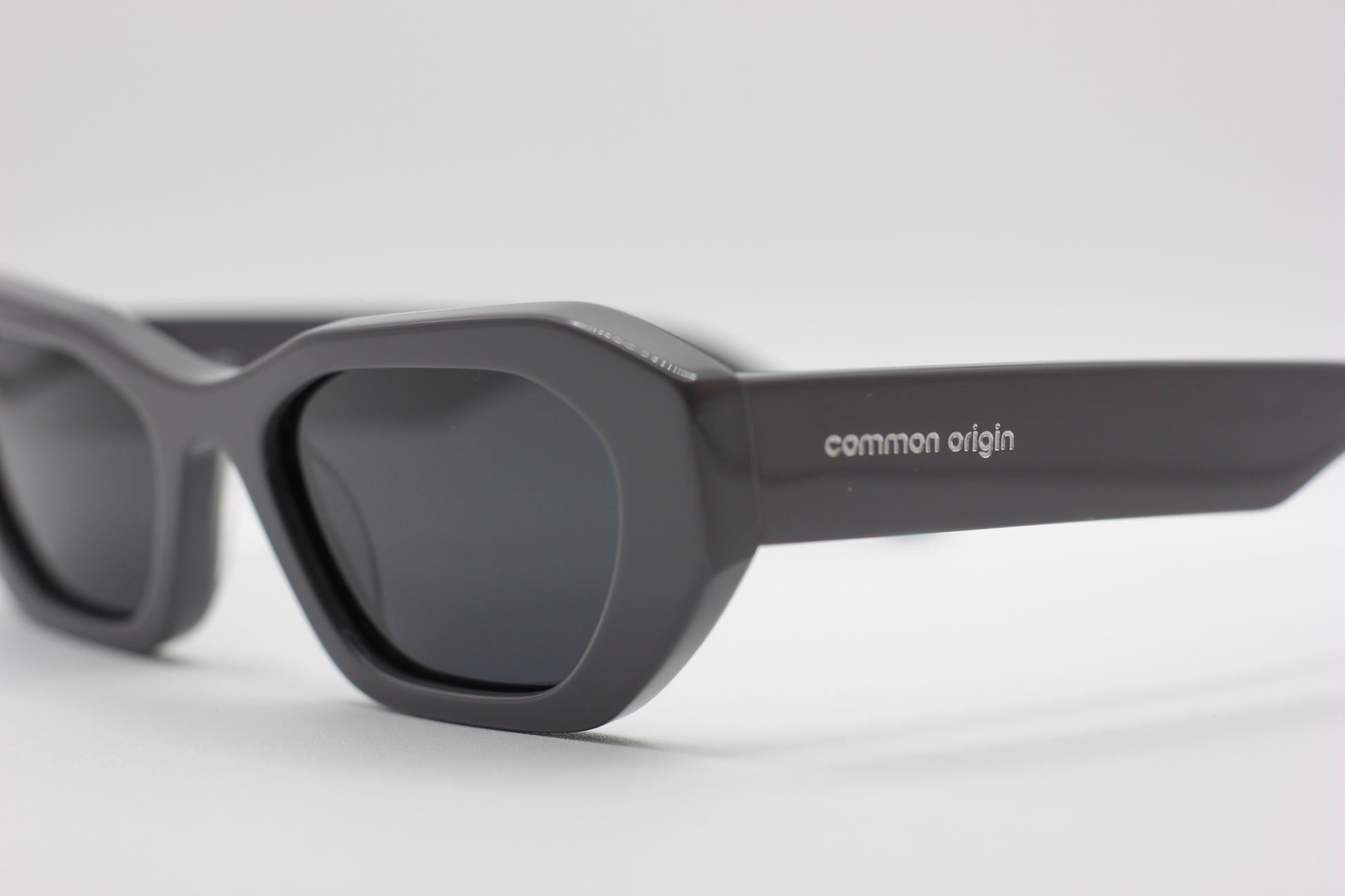 Gray Cateye Sunglasses Side Angle View