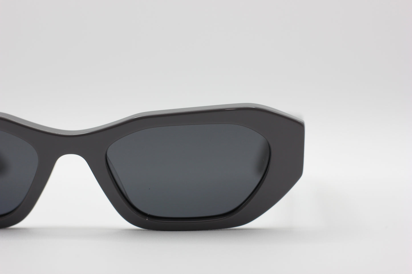 Gray Cateye Sunglasses Half Front View